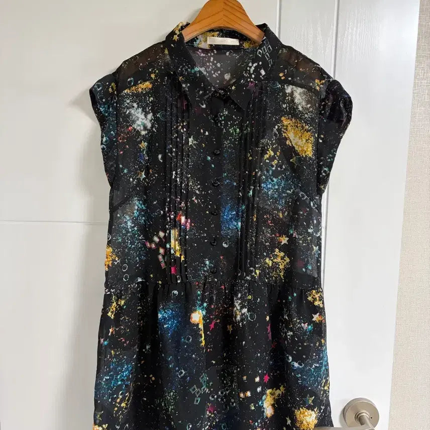 [BUNJANG] Vintage Japanese Import Long Shirt Blouse Dress / (일본 수입 빈티지)반팔 원피스 롱 셔츠 블라우스 M