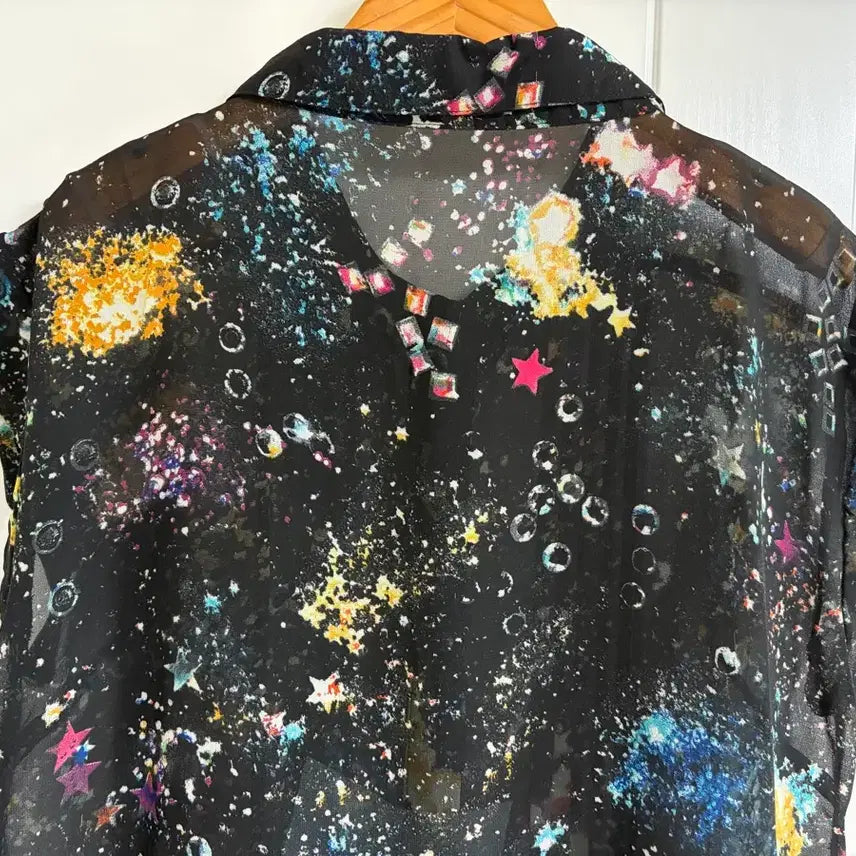 [BUNJANG] Vintage Japanese Import Long Shirt Blouse Dress / (일본 수입 빈티지)반팔 원피스 롱 셔츠 블라우스 M