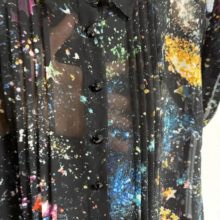 [BUNJANG] Vintage Japanese Import Long Shirt Blouse Dress / (일본 수입 빈티지)반팔 원피스 롱 셔츠 블라우스 M