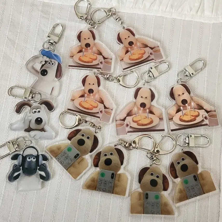 [BUNJANG] Gromit Keychain Bundle Set / 그로밋 키링 12개 일괄