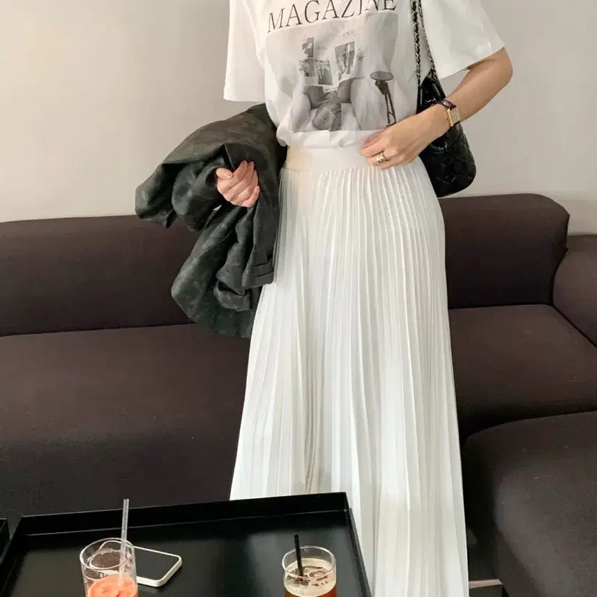[BUNJANG] ByCini Printed Ivory T-shirt / 바이씨니 제작 프린팅 티셔츠:)
