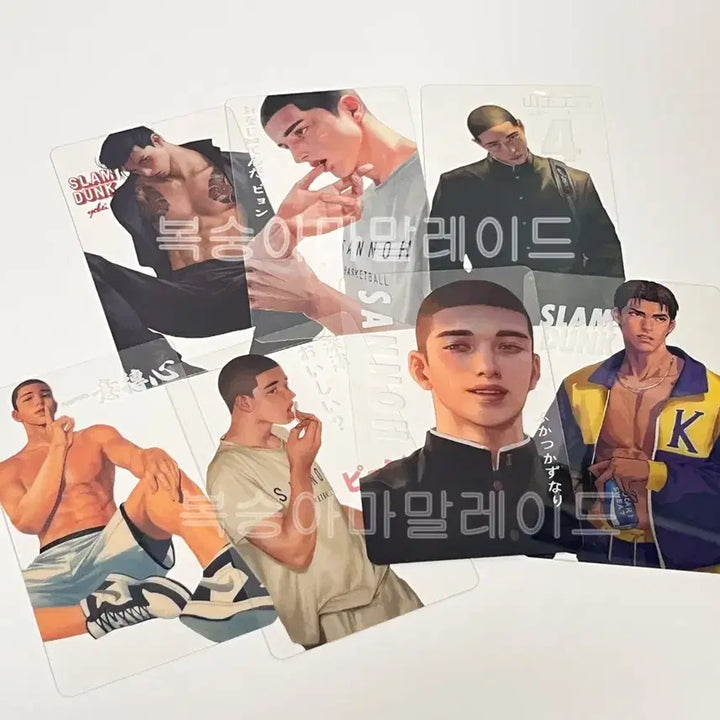[BUNJANG] Slam Dunk Lee Myungheon Woo Sung Yang Ho-yeol Lee Jung-hwan Jeon Ho-jang Transparent Photocards Bundle Set / 슬램덩크 이명헌 정우성 양호열 이정환 전호장 투명포카 일괄양도