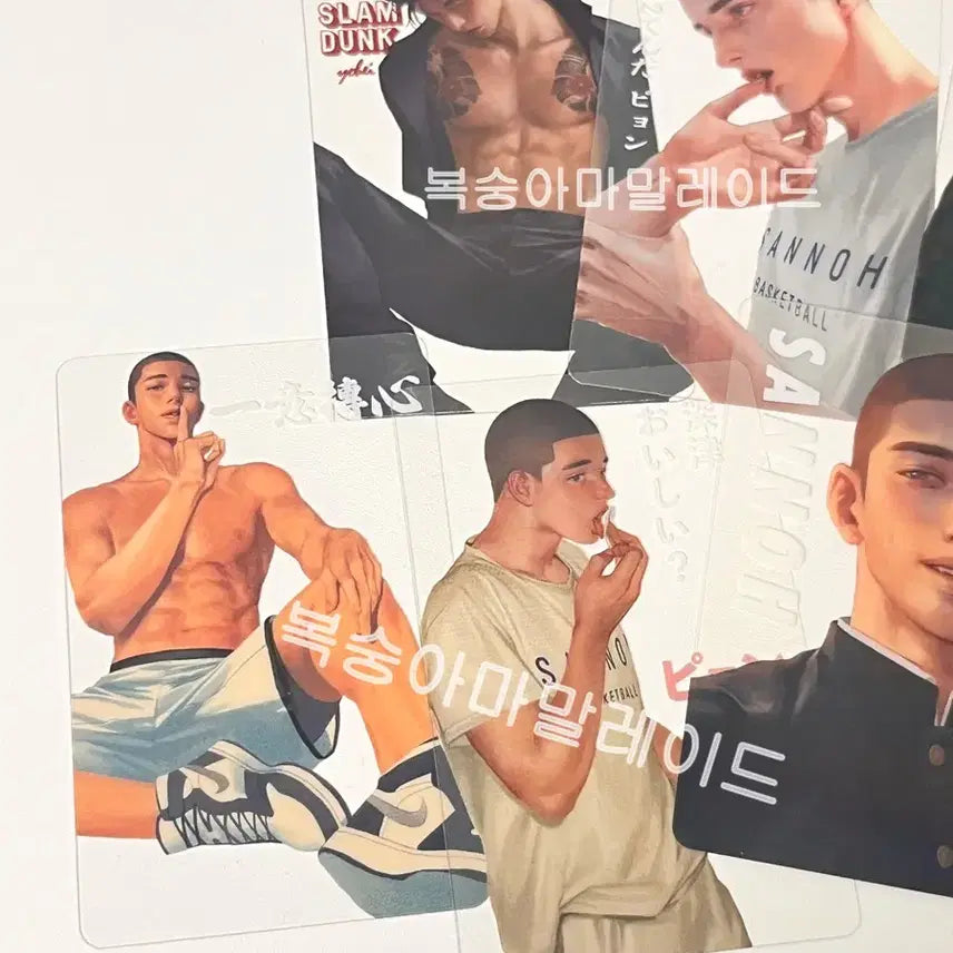 [BUNJANG] Slam Dunk Lee Myungheon Woo Sung Yang Ho-yeol Lee Jung-hwan Jeon Ho-jang Transparent Photocards Bundle Set / 슬램덩크 이명헌 정우성 양호열 이정환 전호장 투명포카 일괄양도