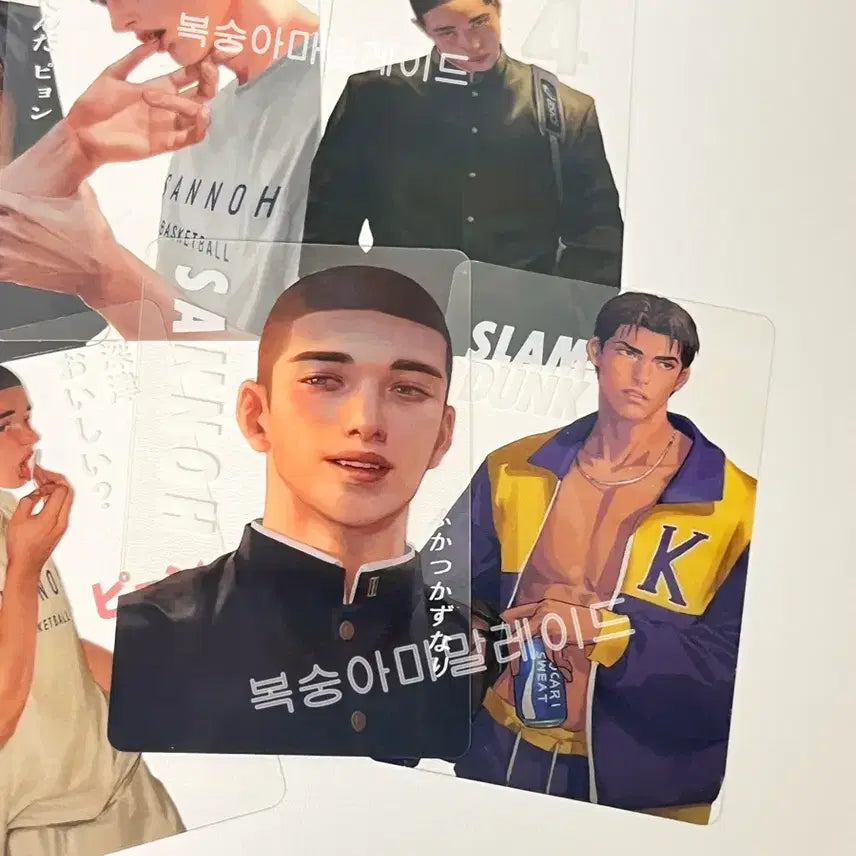 [BUNJANG] Slam Dunk Lee Myungheon Woo Sung Yang Ho-yeol Lee Jung-hwan Jeon Ho-jang Transparent Photocards Bundle Set / 슬램덩크 이명헌 정우성 양호열 이정환 전호장 투명포카 일괄양도