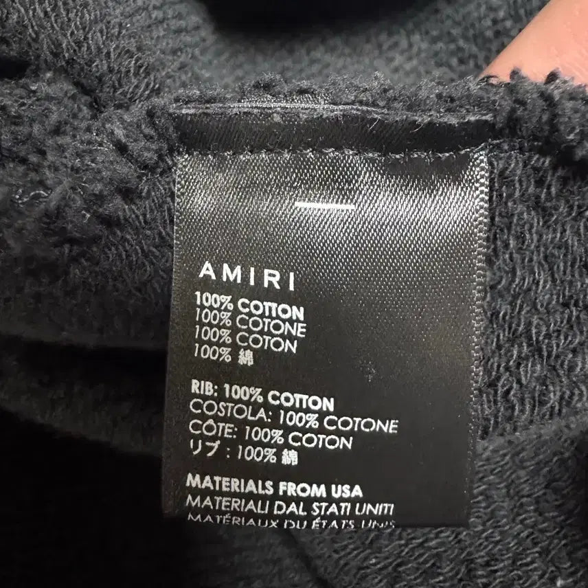 [BUNJANG] AMIRI Stacked Bones Hoodie Black 2XL / AMIRI 아미리  후드티 스택드본즈 (한국 2XL)