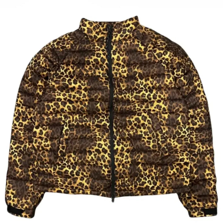 [BUNJANG] Under My Car Leopard Lightweight Padded Jacket (Size 1) / 언더마이카 레오파드 경량패딩 우주매물(1사이즈)
