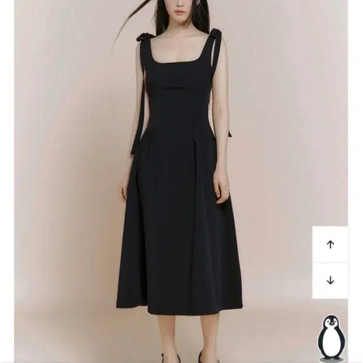 [BUNJANG] Ivana Helsinki Black Ribbon Tie Long Dress / 이바나헬싱키 블랙 리본 끈 원피스