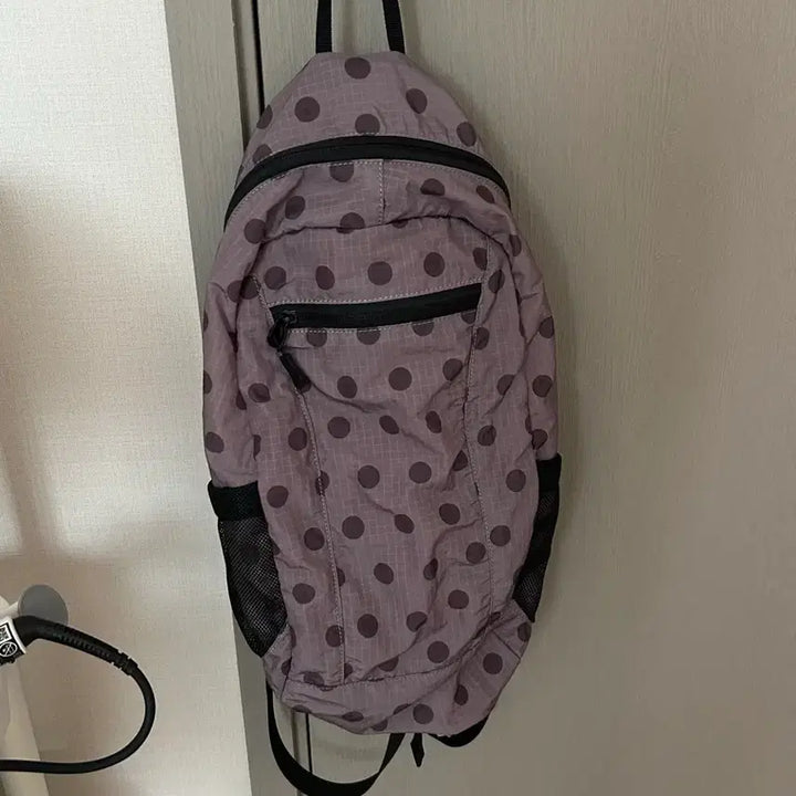 [SOLD OUT] 하이산 도트 백팩 가방 퍼플