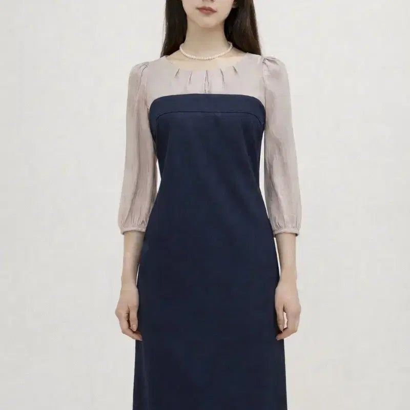 [BUNJANG] On&amp;On Color Block Dress / [온앤온] 배색 원피스