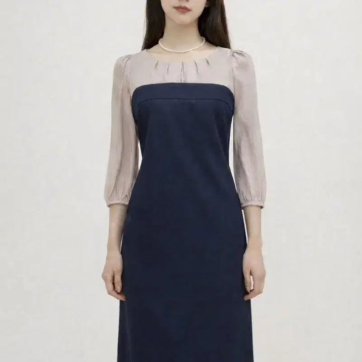[BUNJANG] On&amp;On Color Block Dress / [온앤온] 배색 원피스