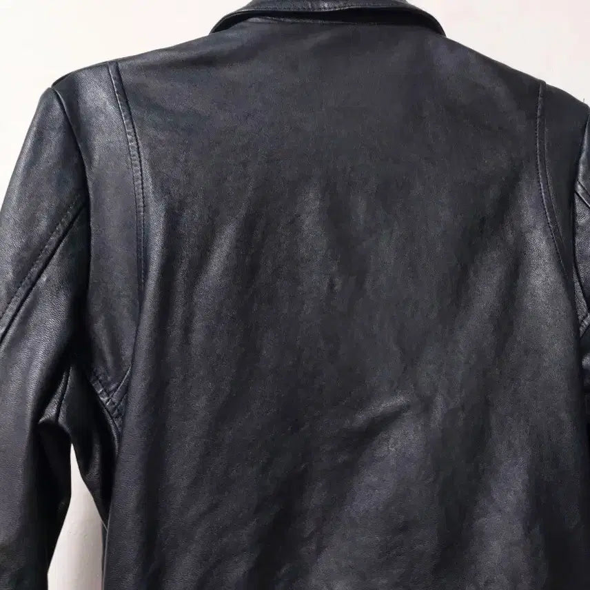 [BUNJANG] Nehevesalon Black Leather Rider Jacket / 네헤베살롱 블랙 레더 라이더 자켓