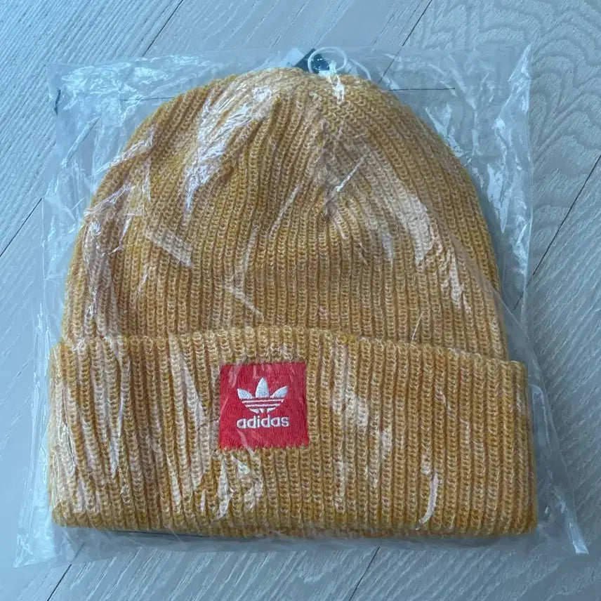 [BUNJANG] Adidas Ribbed Knit Beanie Yellow / Adidas 아디다스 골지 니트 비니 옐로우 새상품