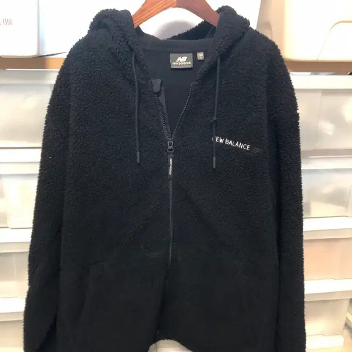 [BUNJANG] New Balance Fleece Hoodie Jacket (Size L) / 뉴발란스 뽀글이 후리스 후드 점퍼 사이즈L