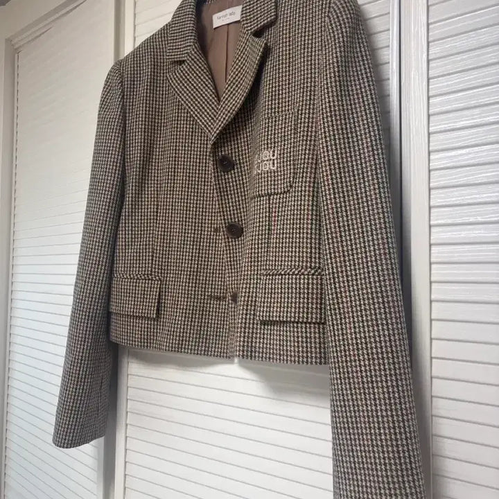 [BUNJANG] Kenneth Lady Checkered Cropped Jacket / 케네스레이디 체크 자켓