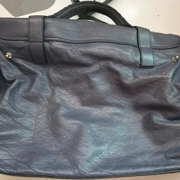[SOLD OUT] 멀버리 알렉사백 네이비 가죽 토트백