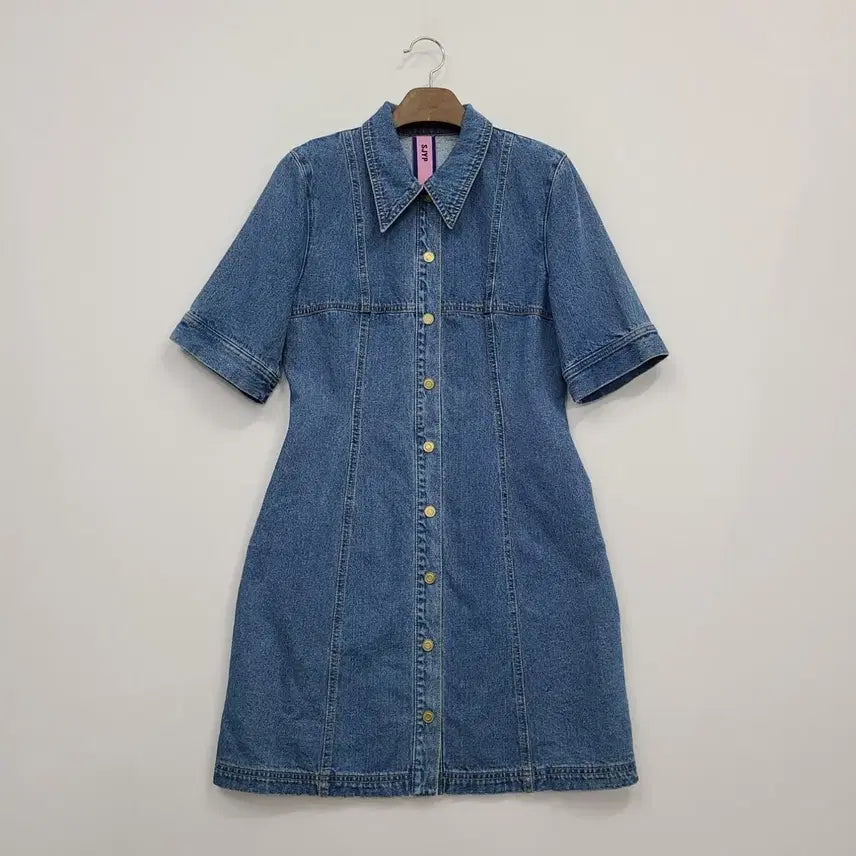 [BUNJANG] SJYP Denim Short Sleeve Dress - Alice - M / SJYP 데님 반팔 원피스/2021ss/M/앨리스/562