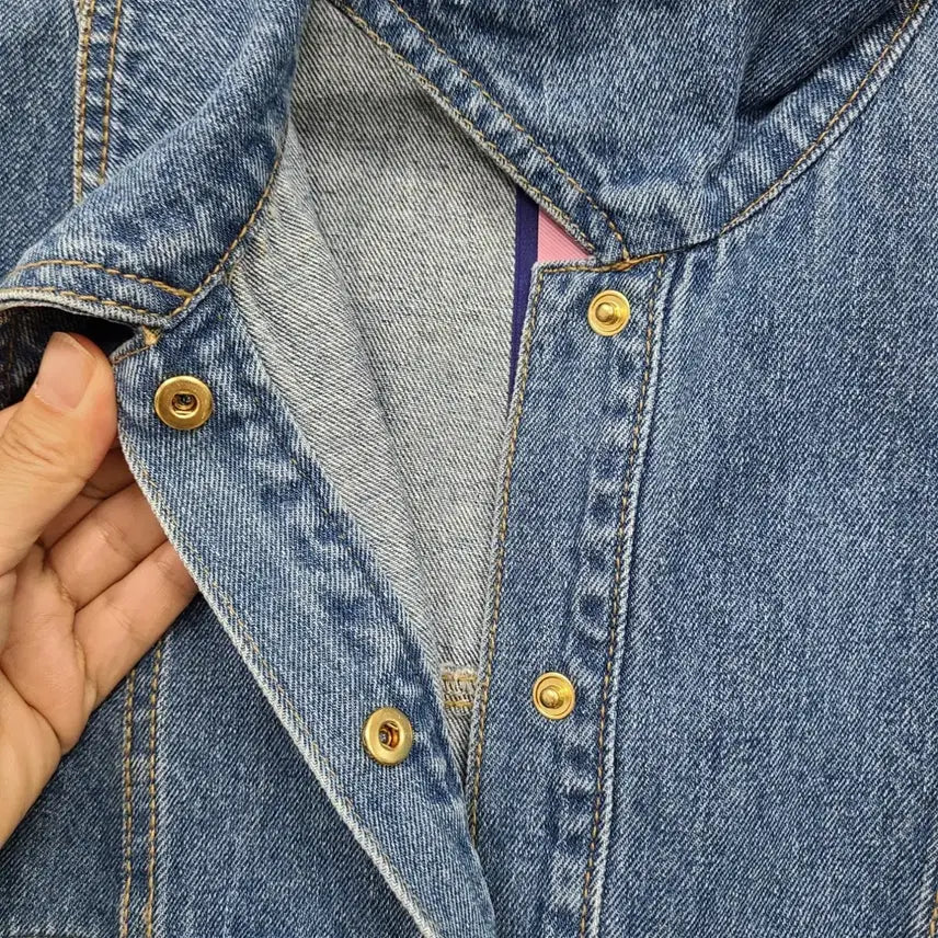 [BUNJANG] SJYP Denim Short Sleeve Dress - Alice - M / SJYP 데님 반팔 원피스/2021ss/M/앨리스/562