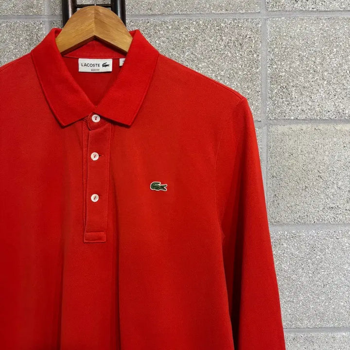 [BUNJANG] Lacoste Slim Fit Long Sleeve T-Shirt / 라코스테 슬림핏 긴팔티 L(ng587 티셔츠 카라
