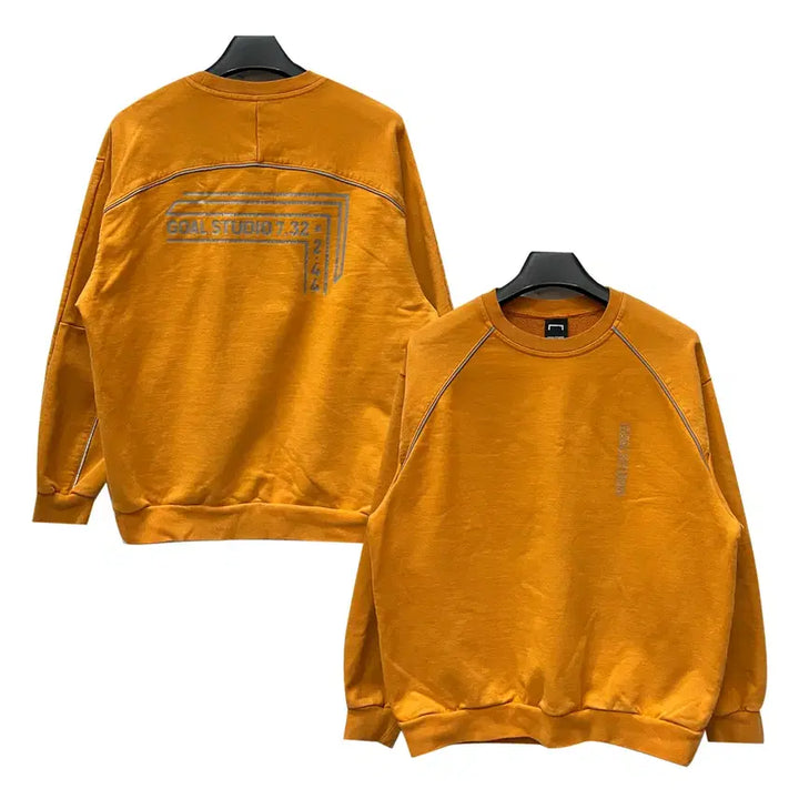[BUNJANG] Goal Studio Back Logo Scotch Line Sweatshirt (L) / 골스튜디오 백로고 스카치라인 스웻 맨투맨 L