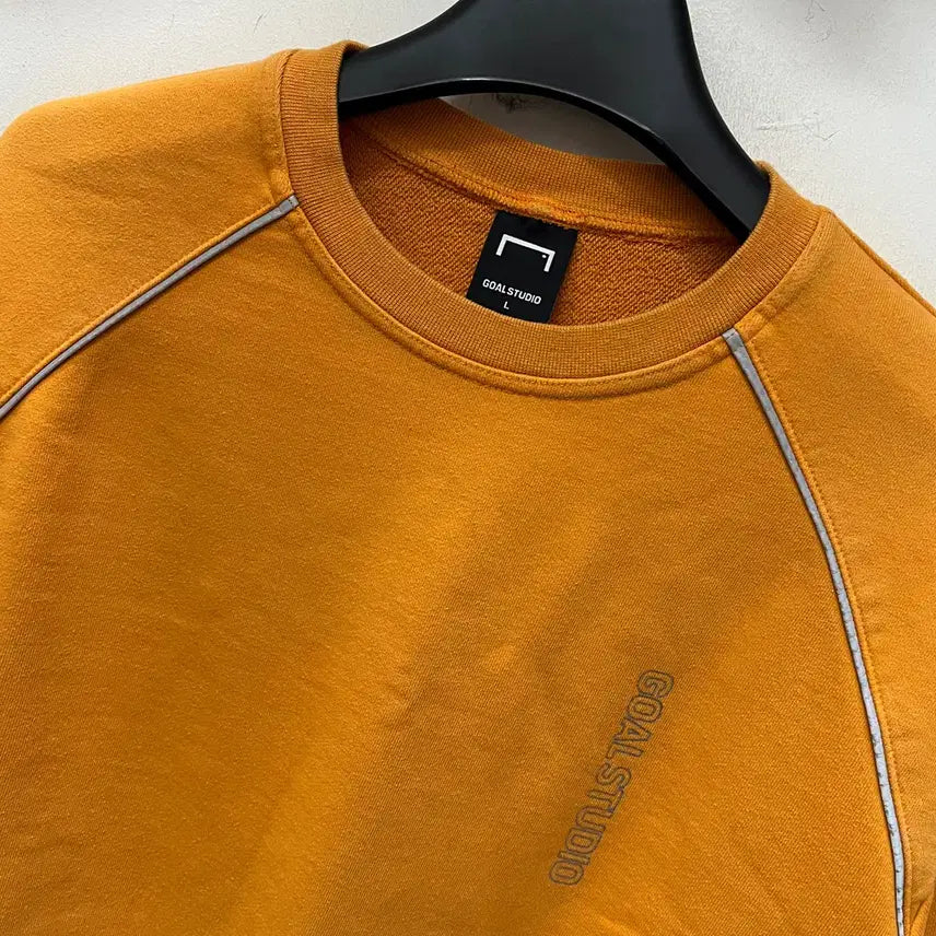 [BUNJANG] Goal Studio Back Logo Scotch Line Sweatshirt (L) / 골스튜디오 백로고 스카치라인 스웻 맨투맨 L