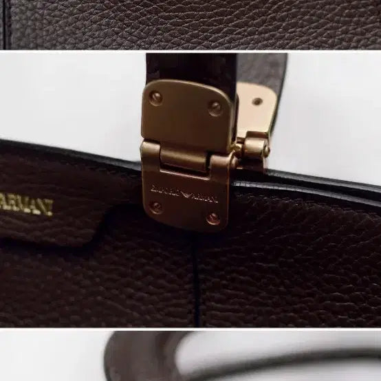 [BUNJANG] Emporio Armani Taupe Maxi Leather Dome Tote Bag / 아르마니 (EA) 타우페 맥시 레더돔 빅토트 숄더백