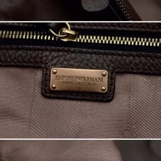 [BUNJANG] Emporio Armani Taupe Maxi Leather Dome Tote Bag / 아르마니 (EA) 타우페 맥시 레더돔 빅토트 숄더백