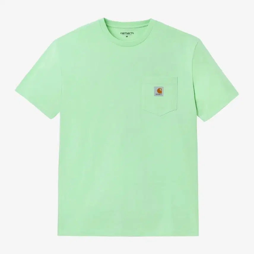 [BUNJANG] Carhartt Pocket Loose Fit T-Shirt (Lime) - New / [M] 칼하트 s/s 포켓 루즈핏 티셔츠 새상품