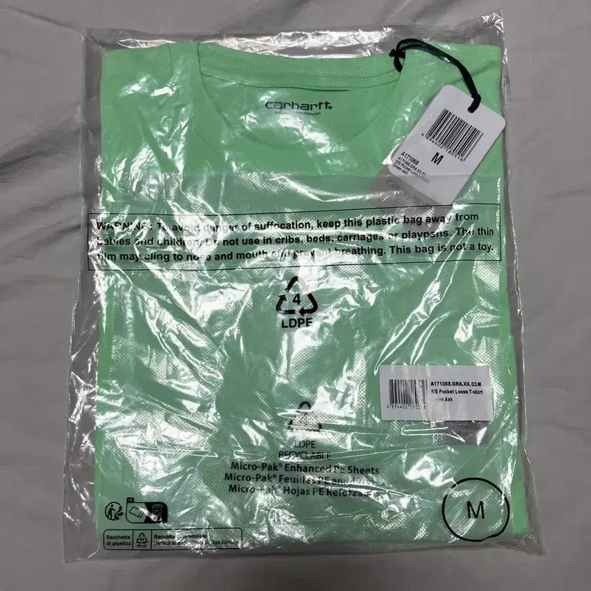 [BUNJANG] Carhartt Pocket Loose Fit T-Shirt (Lime) - New / [M] 칼하트 s/s 포켓 루즈핏 티셔츠 새상품