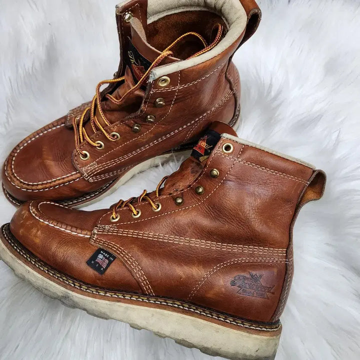 [BUNJANG] Thorogood Moc Toe Work Boots Brown / Thorogood 소로굿 목토 워커 부츠 브라운 6 1/2