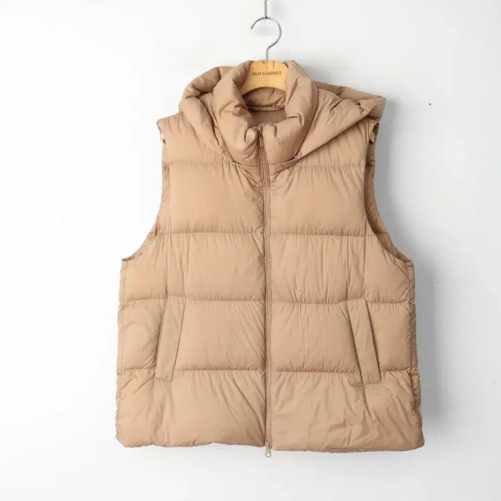 [BUNJANG] Uniqlo Ultra Light Down Vest Beige L / 77/유니클로 울트라라이트 다운 조끼