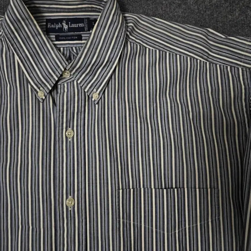 [BUNJANG] Polo Ralph Lauren Striped Shirt / 폴로 랄프로렌 스프라이트 셔츠(급처)