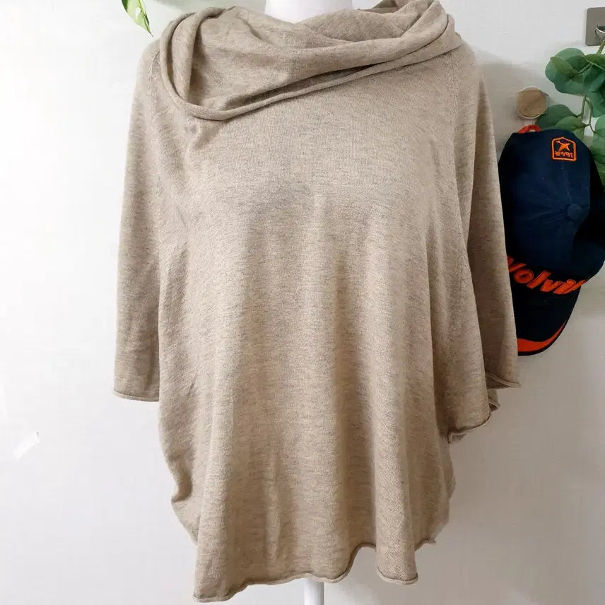 [BUNJANG] JOIE Cashmere Turtleneck Knit Sweater Beige / JOIE 캐시미어 가오리핏 터틀넥니트 66 베이지 M