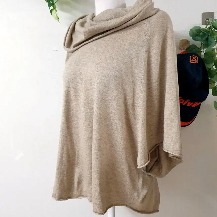 [BUNJANG] JOIE Cashmere Turtleneck Knit Sweater Beige / JOIE 캐시미어 가오리핏 터틀넥니트 66 베이지 M