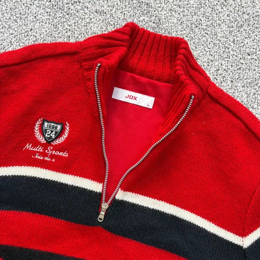 [BUNJANG] JDX Windproof Half-Zip Long Sleeve Knit Top / 95 JDX 방풍 반집업 긴팔티 니트 0305J