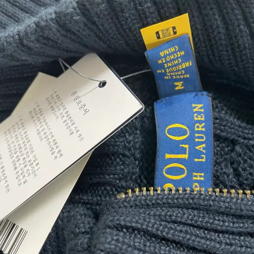 [BUNJANG] Polo Ralph Lauren Cable Knit Quarter Zip Sweater / 폴로 랄프로렌 쿼터 지퍼 케이블 니트 M 새상품(백화점 구매 정품)