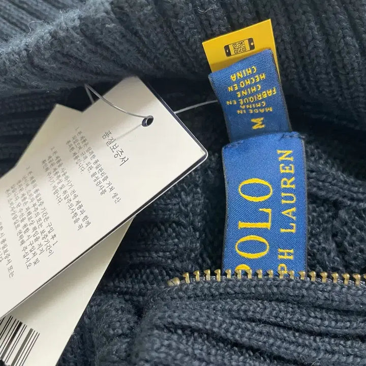 [BUNJANG] Polo Ralph Lauren Cable Knit Quarter Zip Sweater / 폴로 랄프로렌 쿼터 지퍼 케이블 니트 M 새상품(백화점 구매 정품)
