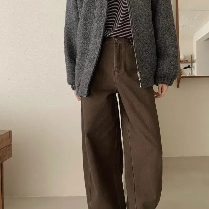 [BUNJANG] Slowand Mode Simple Hidden Button Blouson Coat Charcoal Gray / 슬로우앤드 모드심플 히든단작 블루종코트 차콜그레이