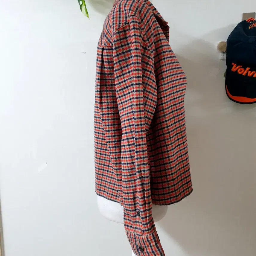 [BUNJANG] Uniqlo Checked Shirt Red M / 유니클로 보들 잔체크셔츠 66 레드 M
