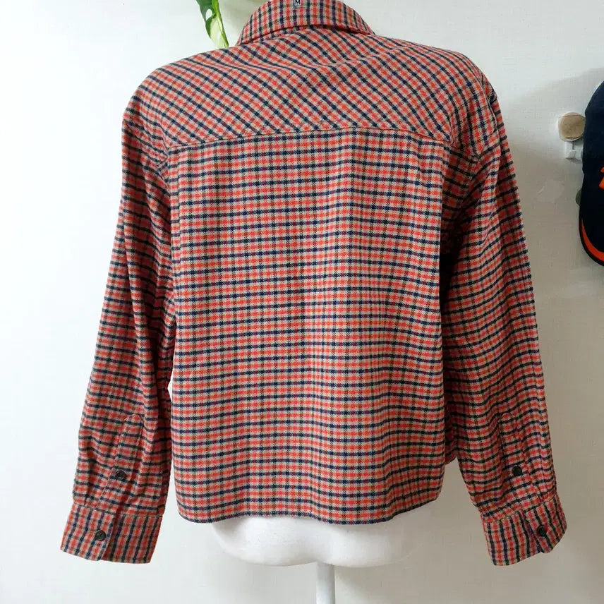 [BUNJANG] Uniqlo Checked Shirt Red M / 유니클로 보들 잔체크셔츠 66 레드 M