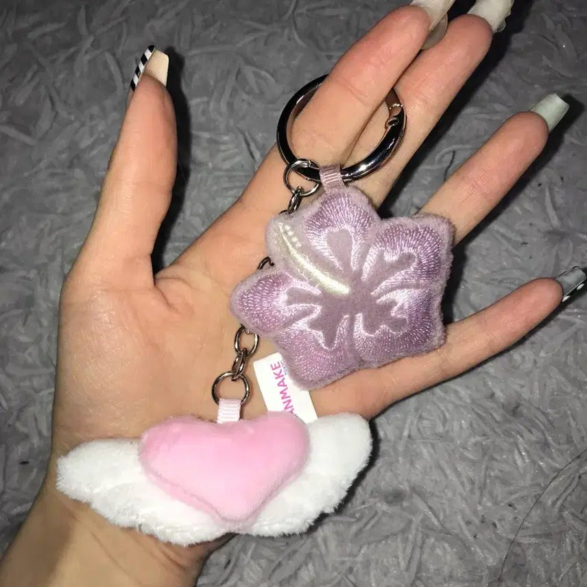 [BUNJANG] Canmake Aloha Mugunghwa Heart Keyring Pink / 새상품 캔메이크 알로하 무궁화꽃 하트 키링 핑크