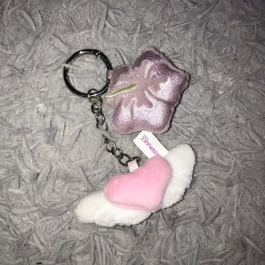 [BUNJANG] Canmake Aloha Mugunghwa Heart Keyring Pink / 새상품 캔메이크 알로하 무궁화꽃 하트 키링 핑크