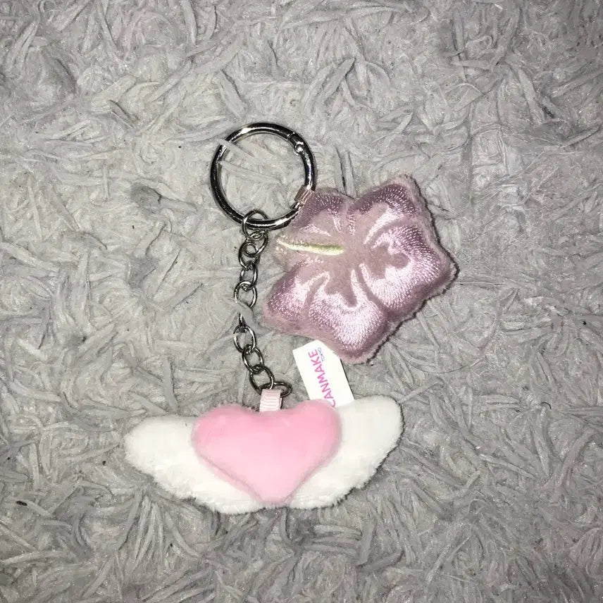 [BUNJANG] Canmake Aloha Mugunghwa Heart Keyring Pink / 새상품 캔메이크 알로하 무궁화꽃 하트 키링 핑크