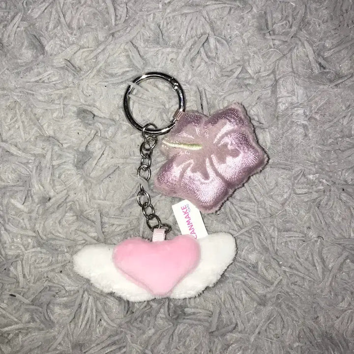 [BUNJANG] Canmake Aloha Mugunghwa Heart Keyring Pink / 새상품 캔메이크 알로하 무궁화꽃 하트 키링 핑크