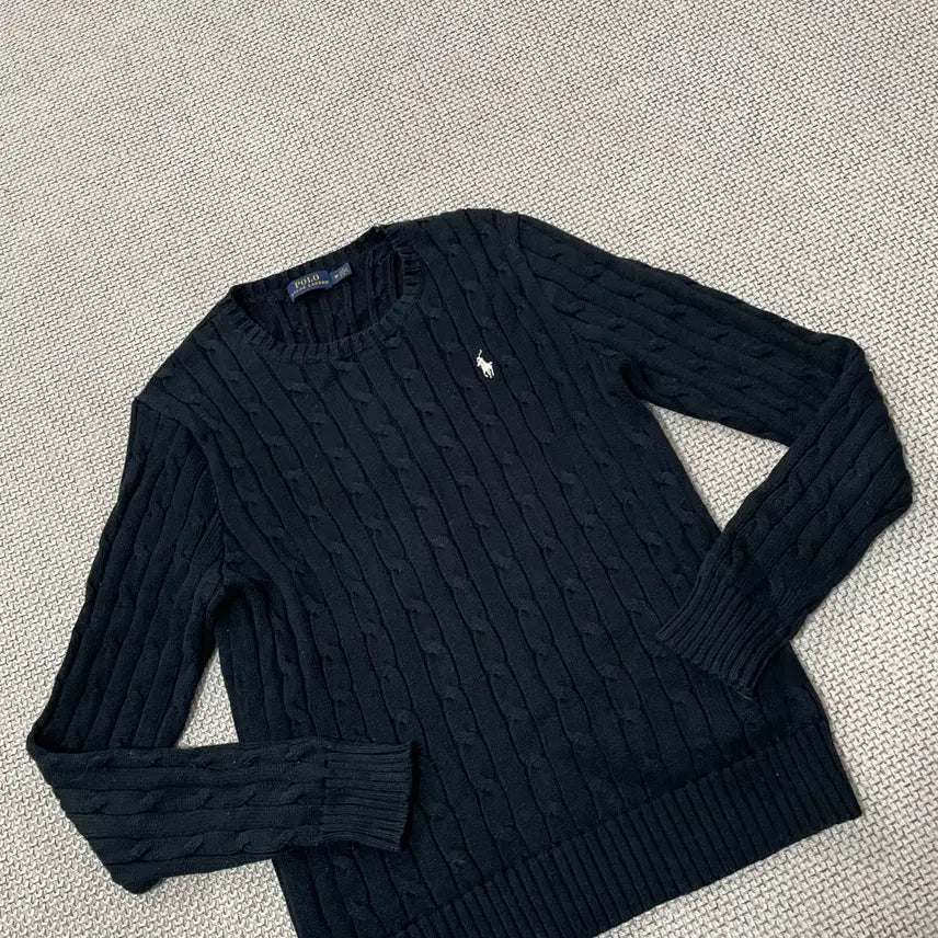 [BUNJANG] Polo Ralph Lauren Cable Knit Sweater / M 폴로 랄프로렌 꽈배기 여성 니트 N.9657
