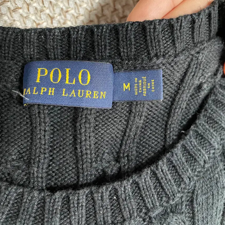 [BUNJANG] Polo Ralph Lauren Cable Knit Sweater / M 폴로 랄프로렌 꽈배기 여성 니트 N.9657
