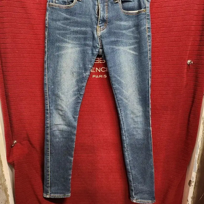 [BUNJANG] Skinny Fleece-Lined Denim Jeans / [26]청바지 스키니기모 데님 바지 스판있음
