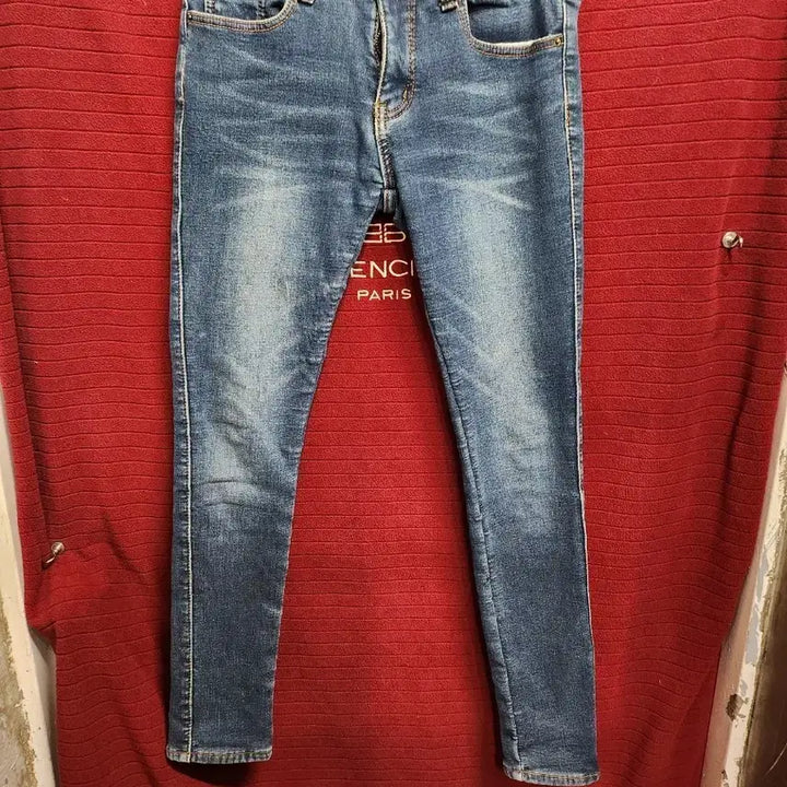 [BUNJANG] Skinny Fleece-Lined Denim Jeans / [26]청바지 스키니기모 데님 바지 스판있음