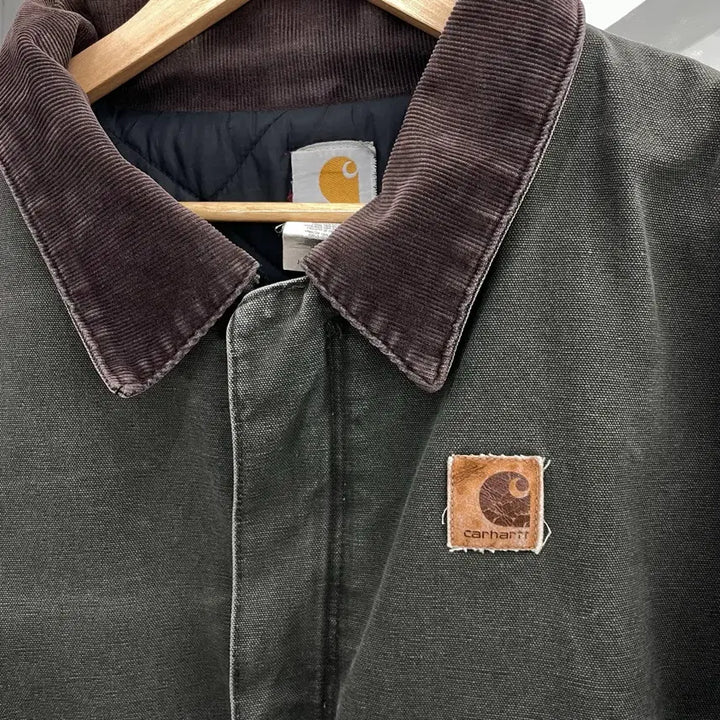 [BUNJANG] Carhartt OG J22 Moss Green Arctic Duck Canvas Work Jacket / 칼하트 OG J22 mos 모스그린 아크틱 빅사이즈 덕캔버스 워크자켓