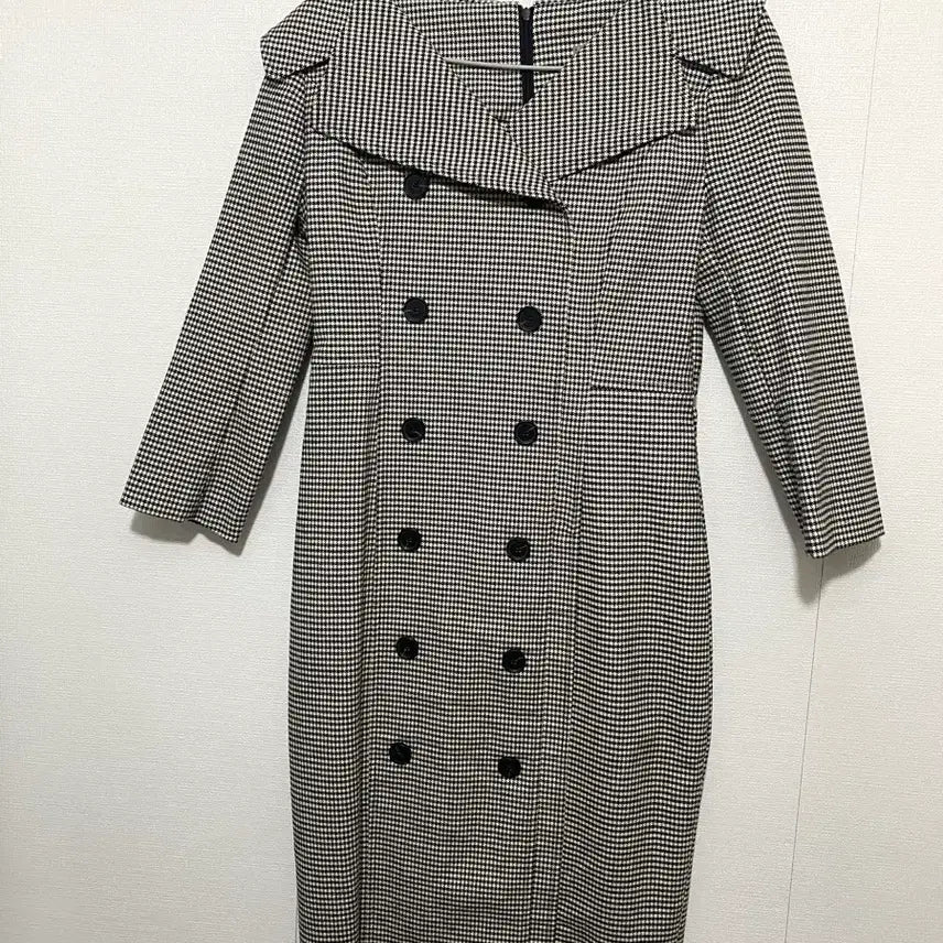 [BUNJANG] Glow Nymph Handburn Checkered Dress / 글로우앤님프 핸번 원피스