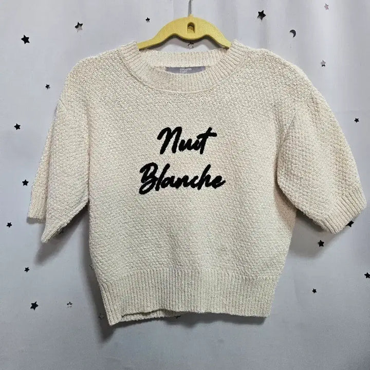 [BUNJANG] 8 Seconds Ivory Knit Top / 에잇세컨즈 반팔 니트 아이보리 S